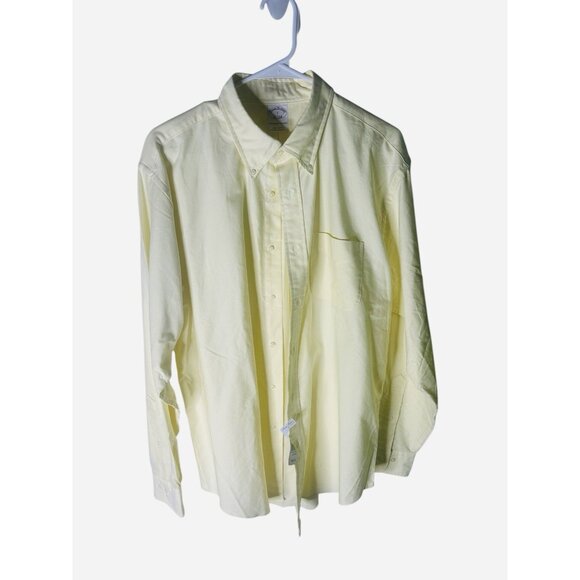 Brooks Brothers Shirt Mens Large Yellow Button Down Long Sleeve NEW W/TAGS - Picture 2 of 6